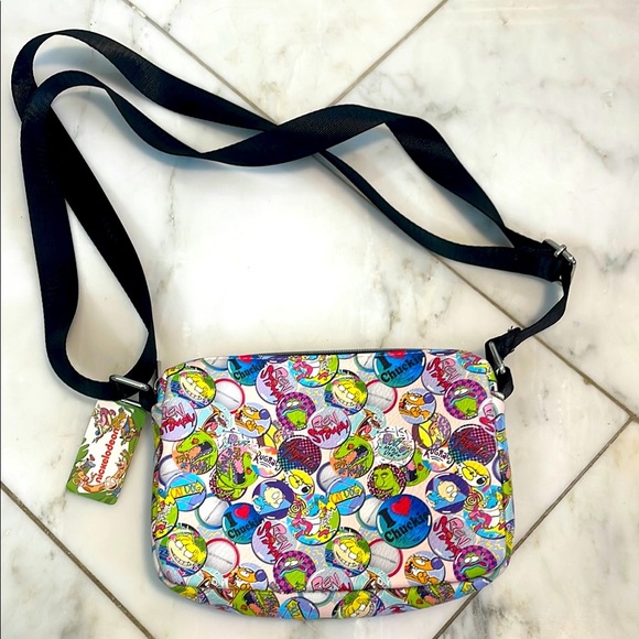 NWT Buckle Down Nickelodeon cartoon purse nylon strap Ren & Stimpy Rugrats Rocko - Picture 1 of 10